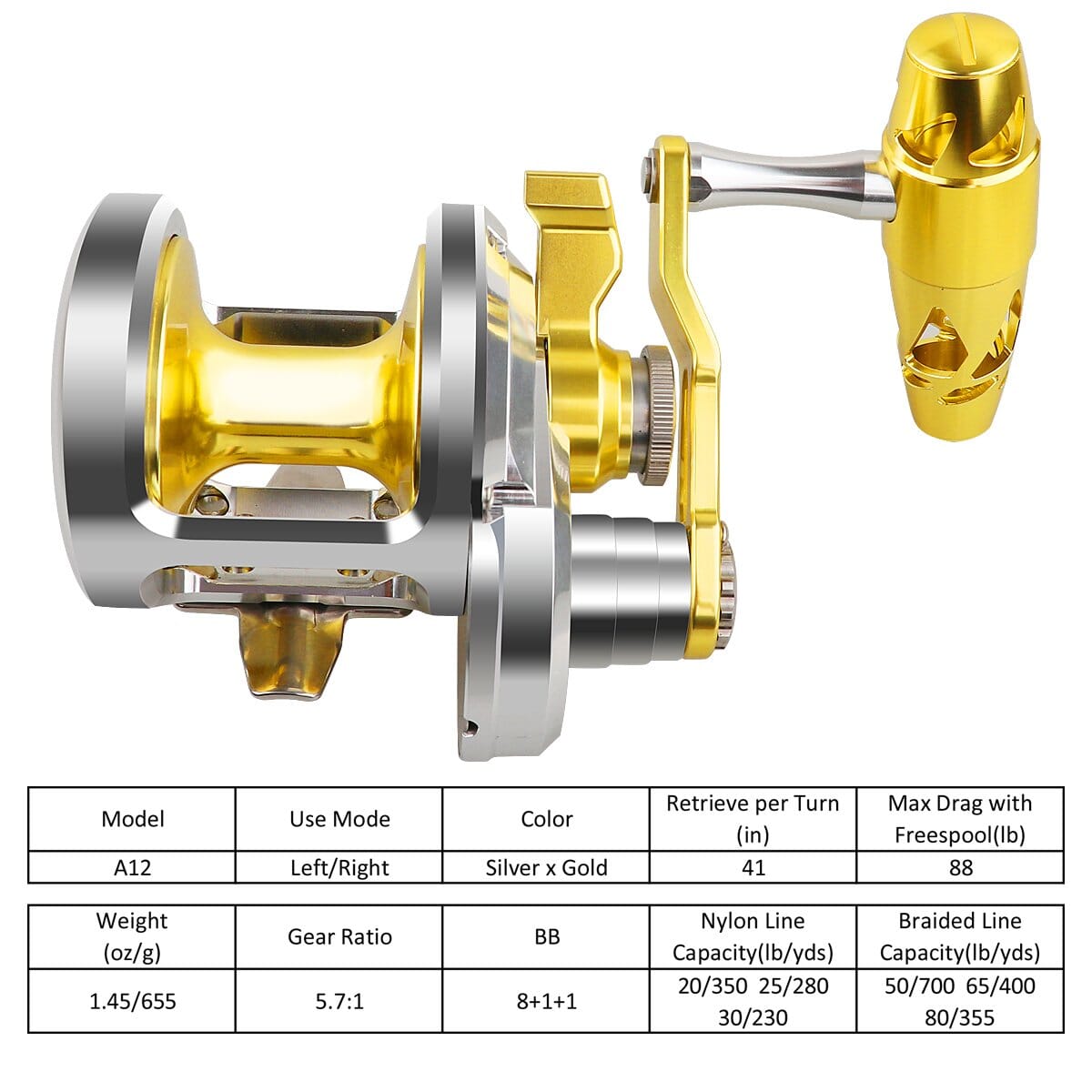 Ashconfish Saltwater Fishing Reel With Bite Alarm - Ambidextrous RightHanded Ashconfish Saltwater Fishing Reel With Bite Alarm - Ambidextrous RightHanded