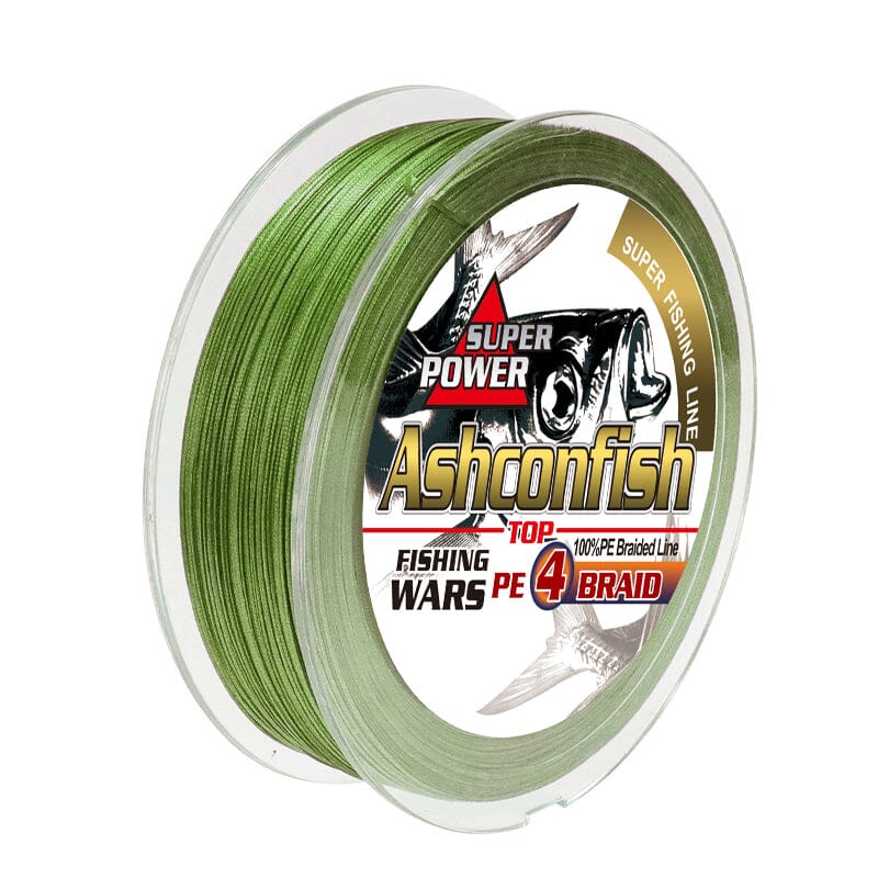 Braided Fishing Line Strands 6-100LB for Bass Fishing Ice Fishing  Army Green