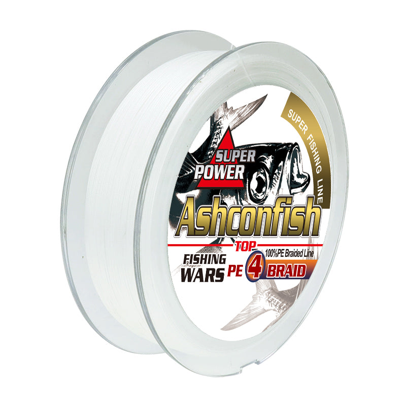 Braided Fishing Line - 4 Strands 6-100LB for Bass Fishing & Ice Fishing - White White / 20LB 0.20mm (4 Strands)-328 Yds Braided Fishing Line - 4 Strands 6-100LB for Bass Fishing & Ice Fishing - White White / 20LB 0.20mm (4 Strands)-328 Yds