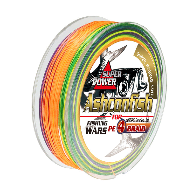 Braided Fishing Line - 4 Strands 6-100LB for Bass Fishing & Ice Fishing -  Multicolor