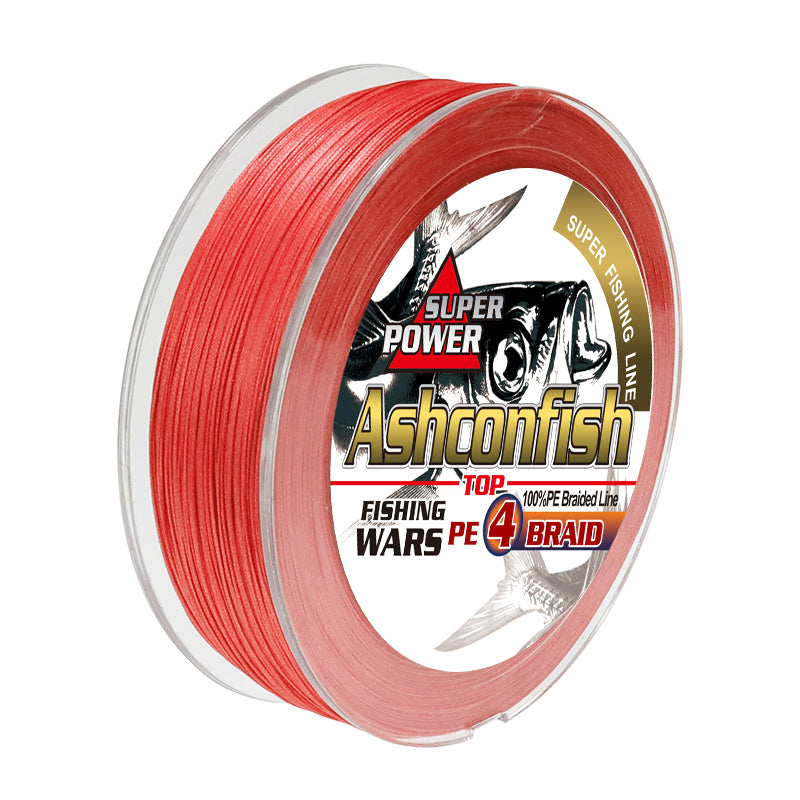 Braided Fishing Line - 4 Strands 6-100LB for Bass Fishing & Ice Fishing -  Red