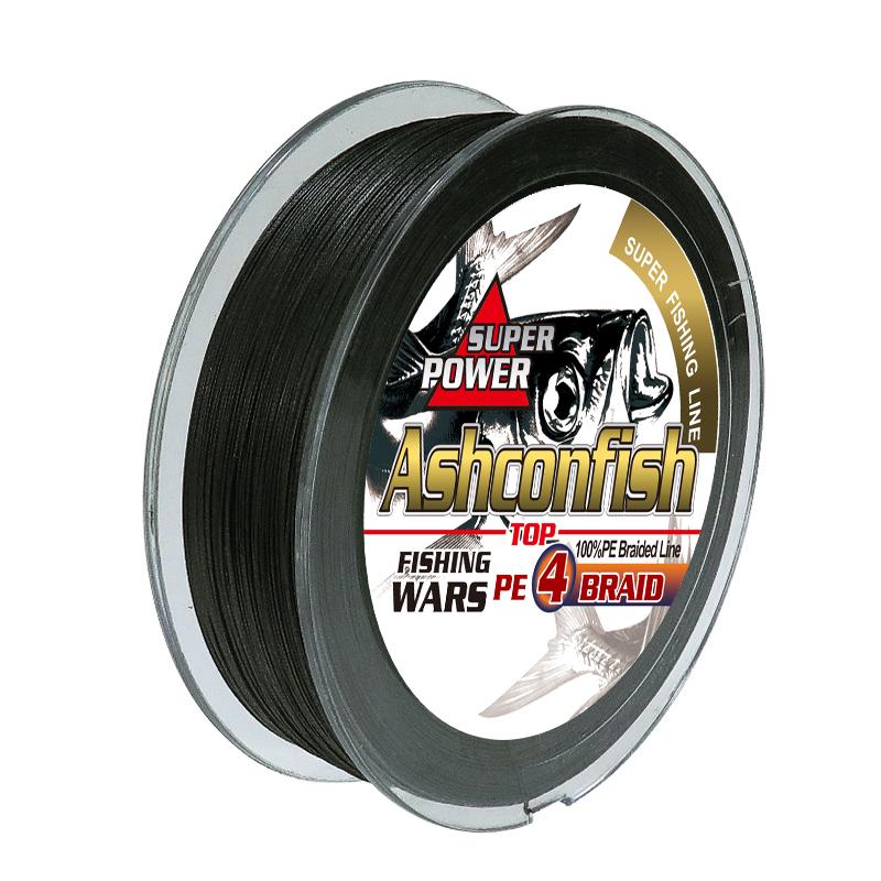 Ashconfish Braided Fishing Line- 4 Strands Super Strong PE Fishing Wire-  6lb to 100lb  Test-100M/300M/500M/1000M(109Yards/328Yards/547Yards/1093Yards)-Abrasion  Resistant - Zero Stretch-Multiple Colors Black and Yellow 6LB  0.10MM-109Yards