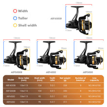 Load image into Gallery viewer, Double Brake Design Fishing Reel 8KG Max Drag 8BB 4000-5000H CNC Aluminum Left/Right Interchangeable Fishing Wheel 5.0:1