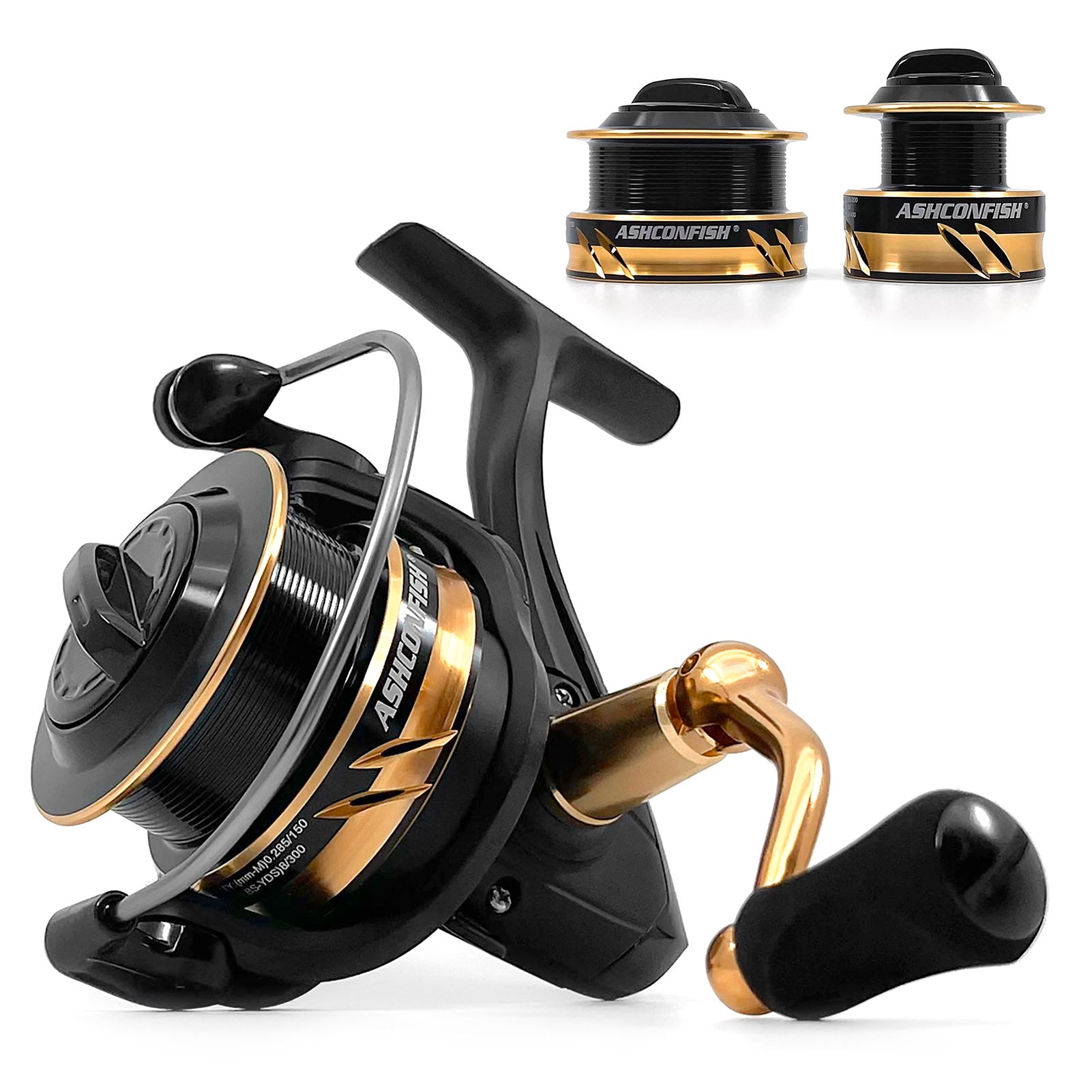 Ashconfish Spinning Fishing Reel, Graphite Body, 7+1 Stainless Steel BB, 5.0:1 Gear Ratio, Lightweight Spinning Reel for Freshwater Saltwater Fishing